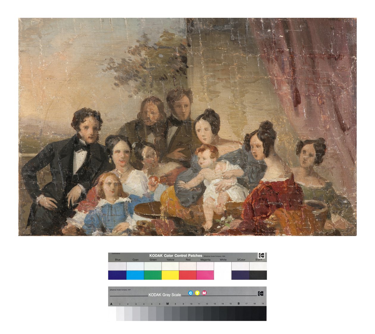 Família Sinigallia, esboço, 1840s de Giuseppe Tominz