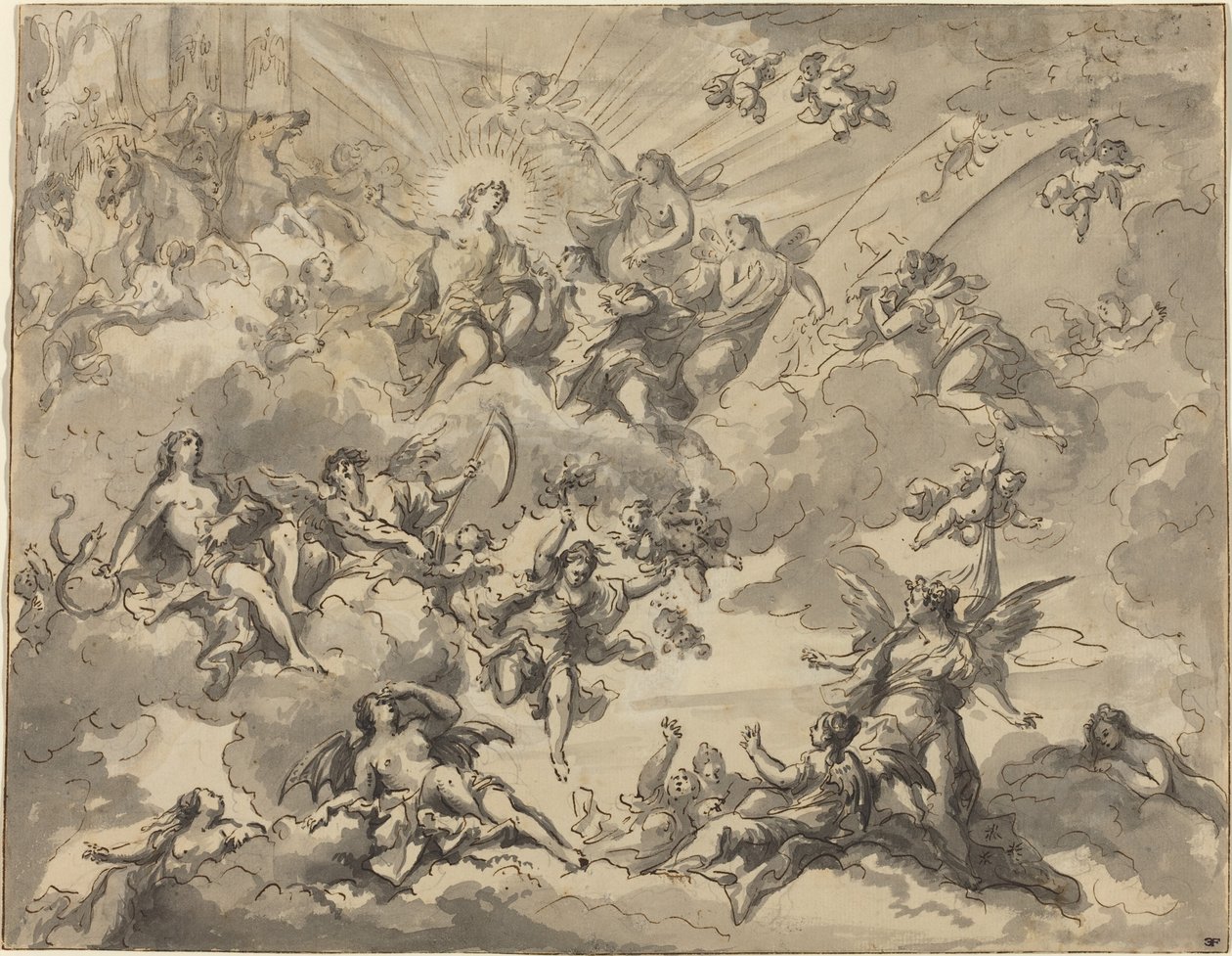 Apolo e as Musas de Giuseppe Valeriani
