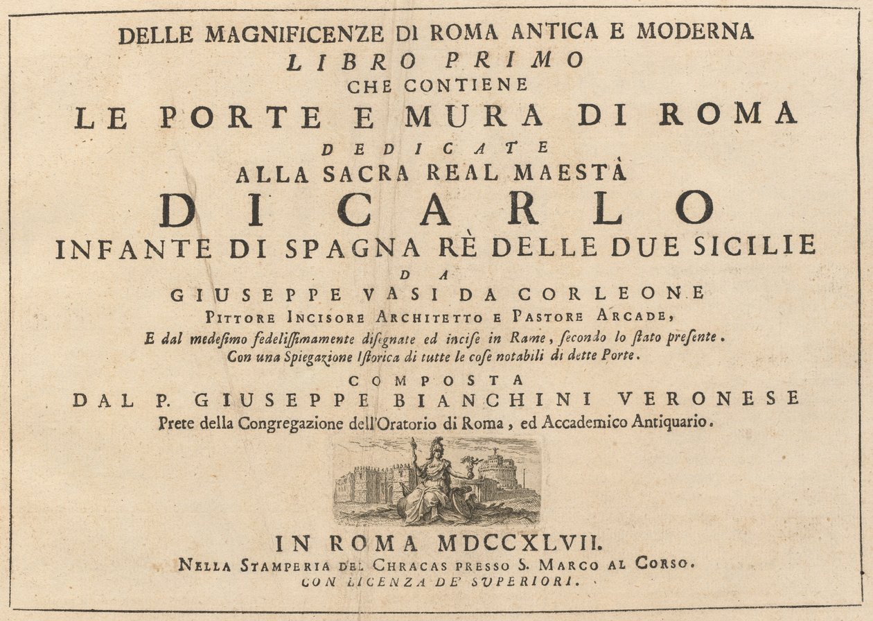 Sobre as magnificências da Roma Antiga e Moderna (vol. 1) de Giuseppe Vasi