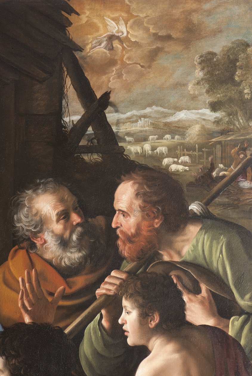 A Natividade, detalhe de Giuseppe Vermiglio