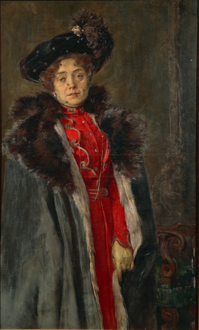 Retrato de Mulher de Giuseppe Vizzotto Alberti, óleo sobre tela de Giuseppe Vizzotto Alberti