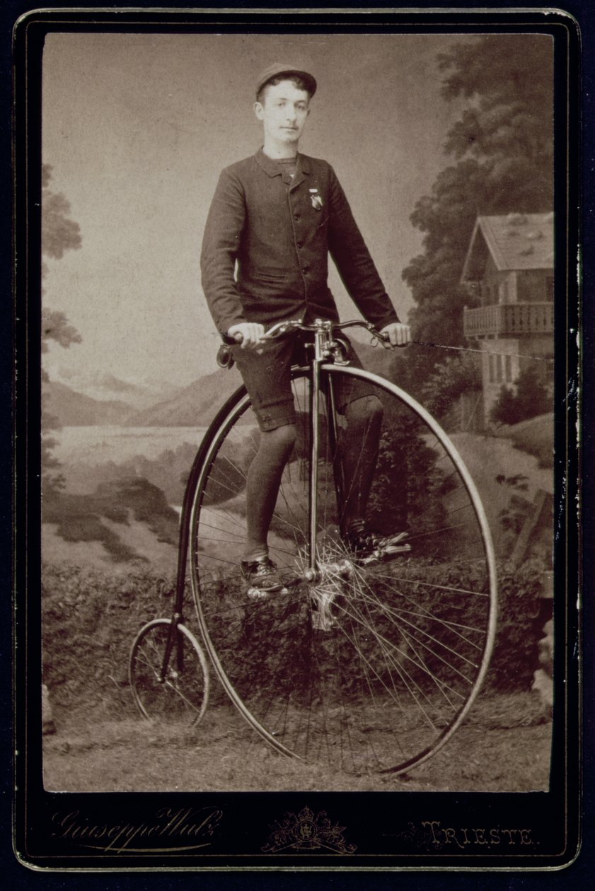 The Cyclist (impressão em gelatina com brometo de prata) de Giuseppe Wulz