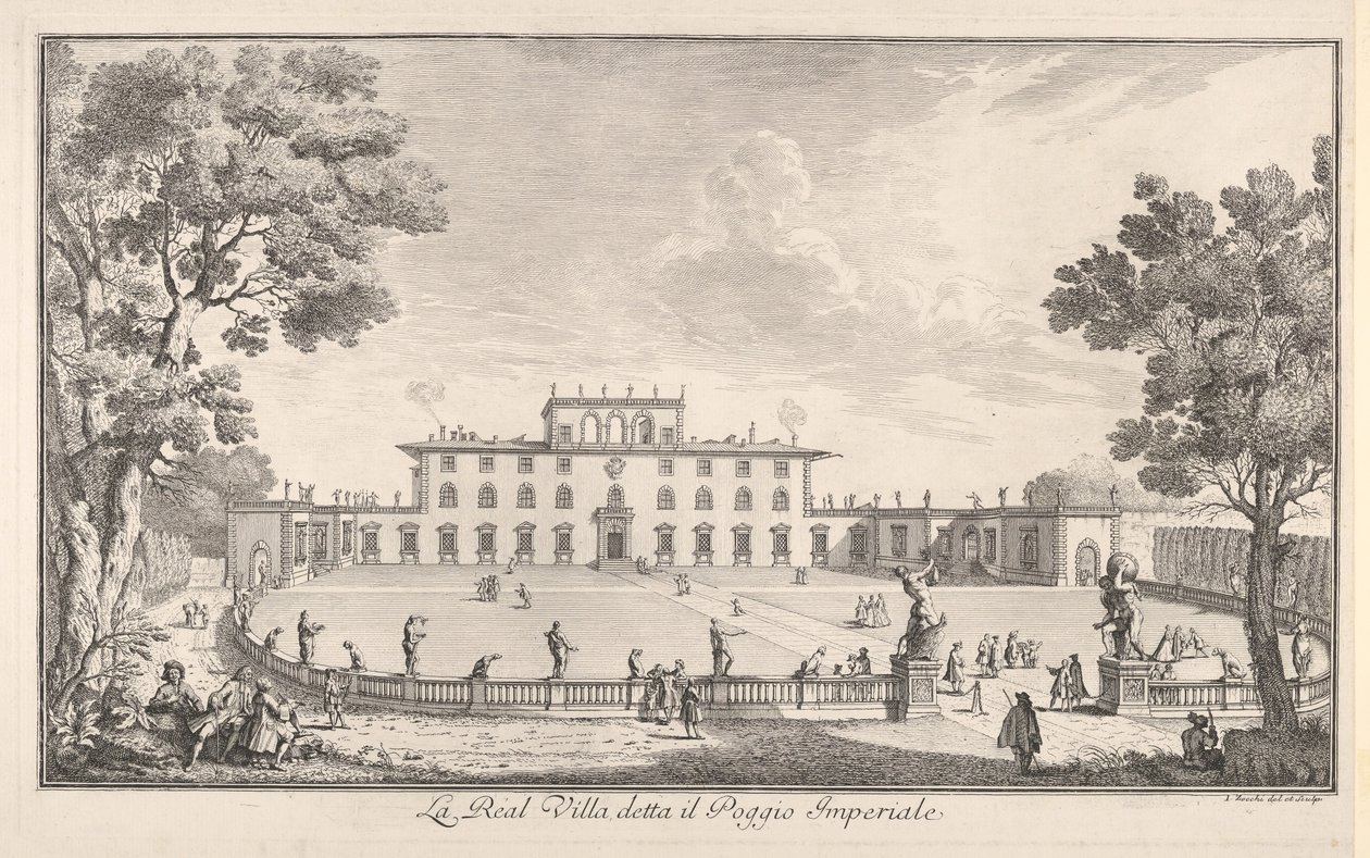 A Vila Real chamou o Poggio Imperiale A Vila Real chamou o Poggio Imperiale, veja ..., 1744. de Giuseppe Zocchi