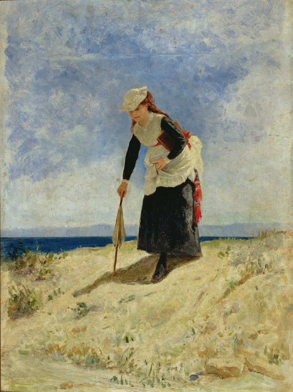 Mulher na praia de Giuseppe de Nittis