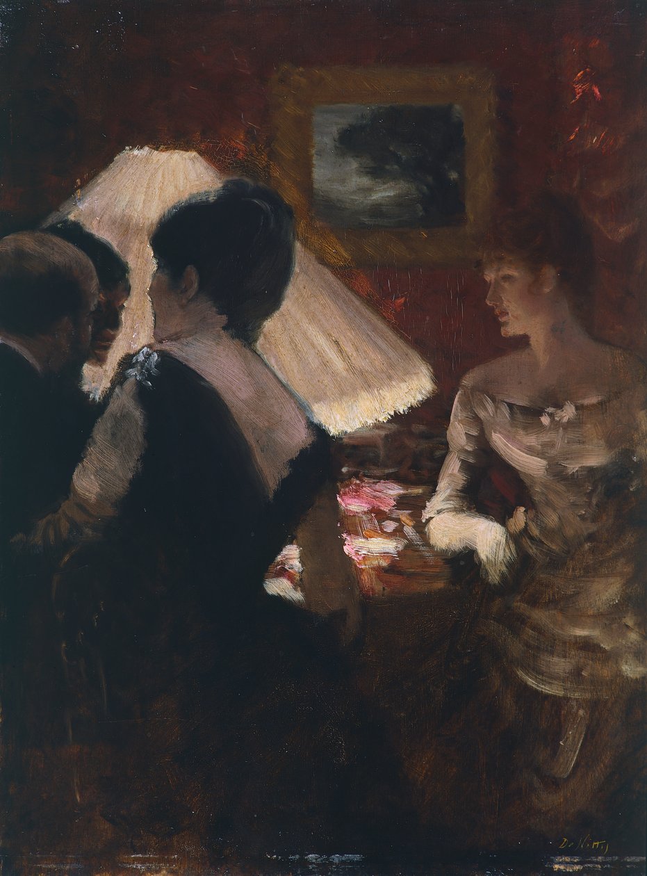 Ao redor do abajur de Giuseppe or Joseph de Nittis