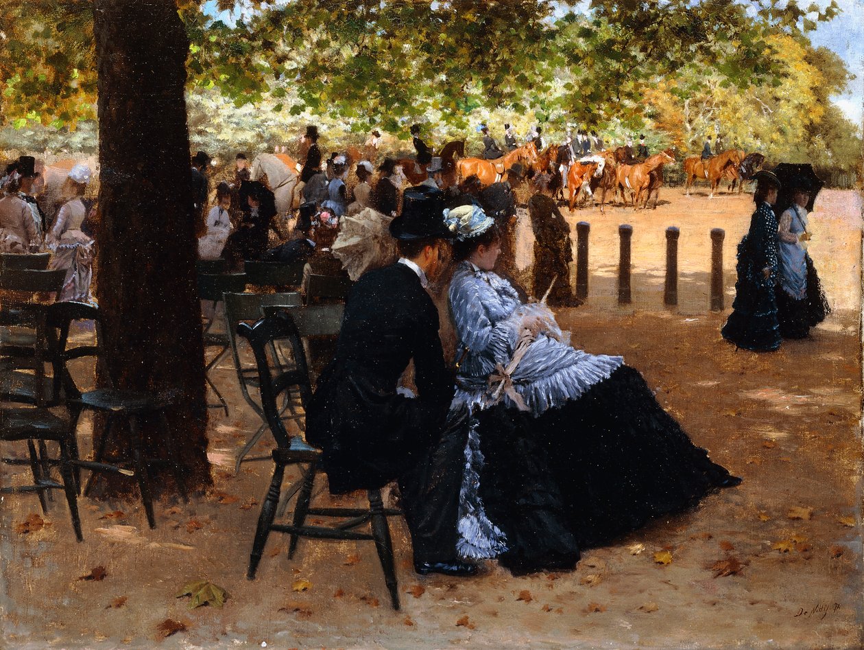 Na pista, 1874 de Giuseppe or Joseph de Nittis