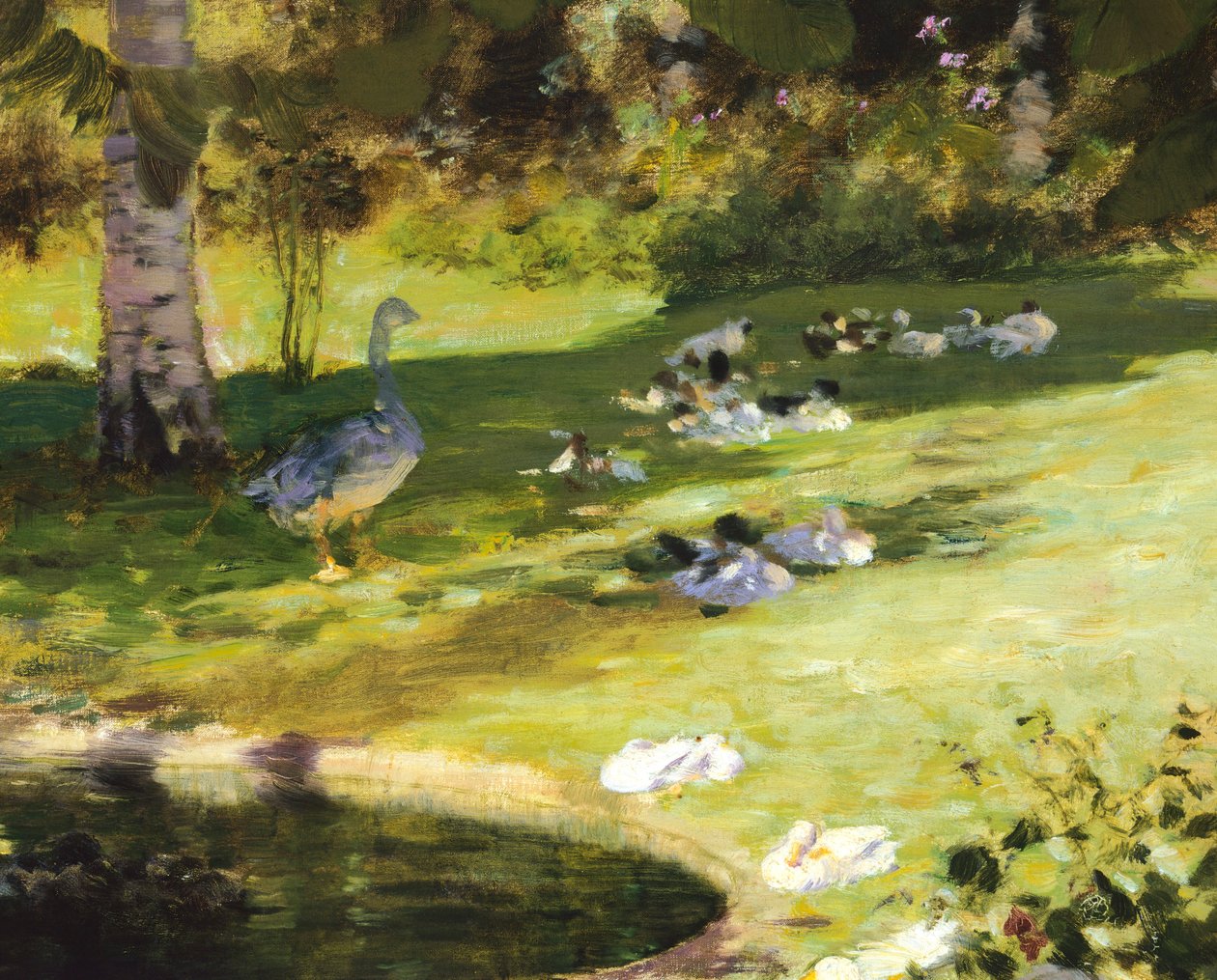 Café da manhã no Jardim, de Giuseppe de Nittis, detalhe de Giuseppe or Joseph de Nittis