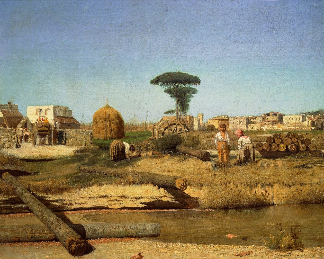 Casa da fazenda perto de Nápoles de Giuseppe or Joseph de Nittis
