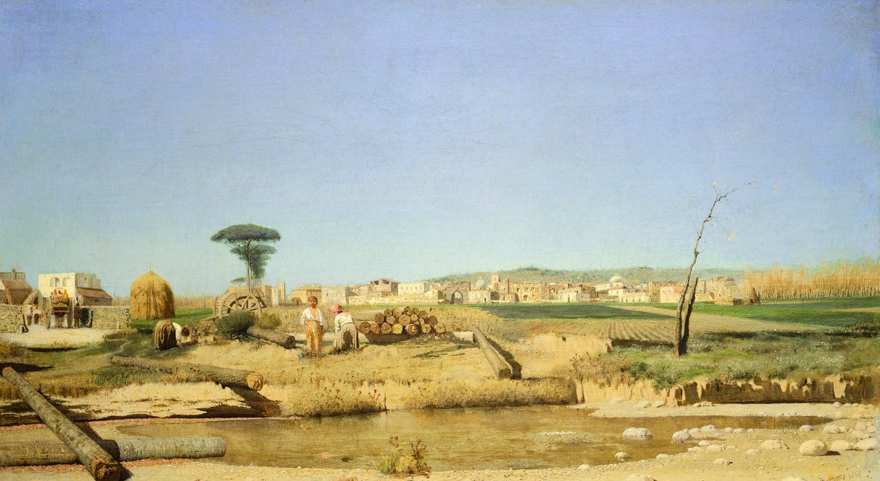 Casa da fazenda perto de Nápoles de Giuseppe or Joseph de Nittis
