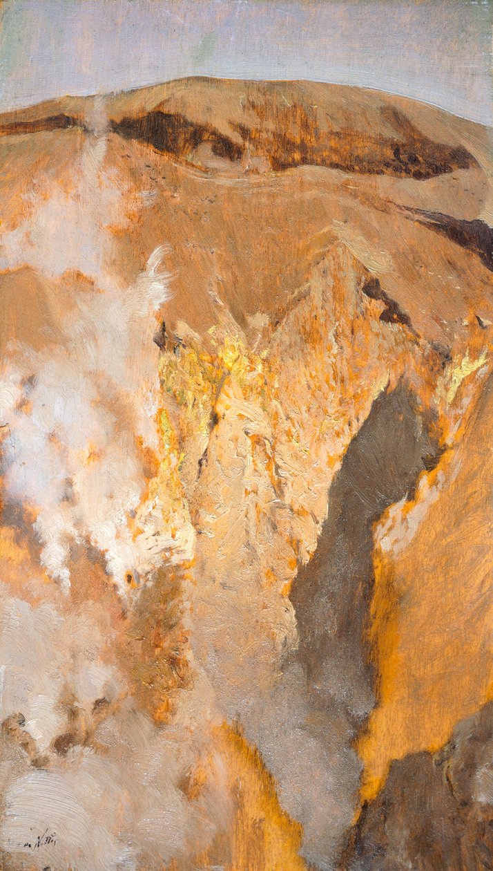 Fumarole do Monte Vesúvio, cerca de 1871, de Giuseppe De Nittis (1846-1884), óleo sobre tela, 305 x 18 cm de Giuseppe or Joseph de Nittis