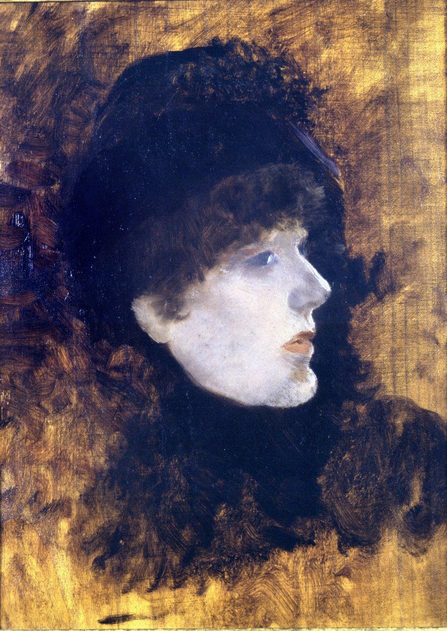 Retrato de Henriette Rosine Bernard dite Sarah Bernhardt (1844-1923) - por De Nittis de Giuseppe or Joseph de Nittis