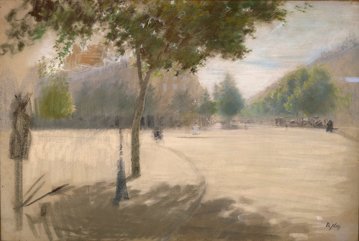 Quadrado ensolarado (óleo sobre tela) de Giuseppe or Joseph de Nittis