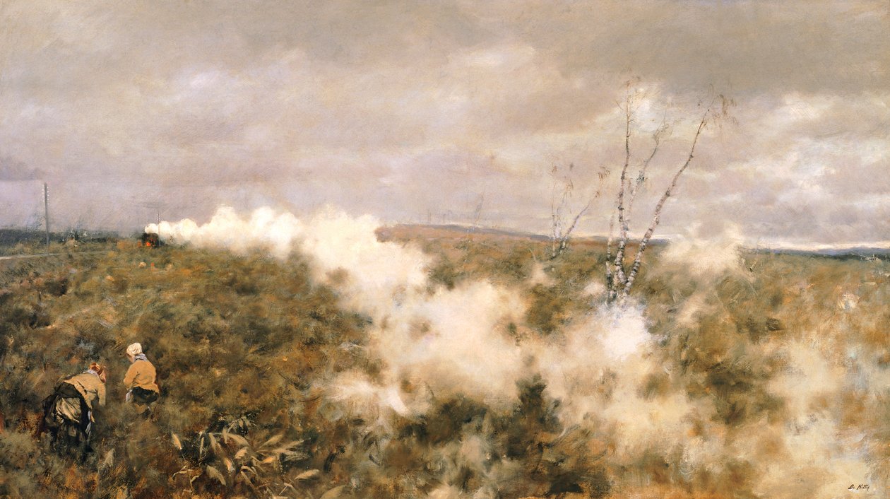 O comboio passa de Giuseppe or Joseph de Nittis