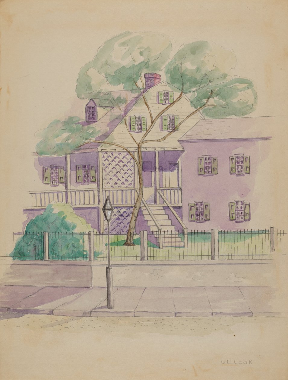 Antiga quinta holandesa, c. 1936. de Gladys Cook