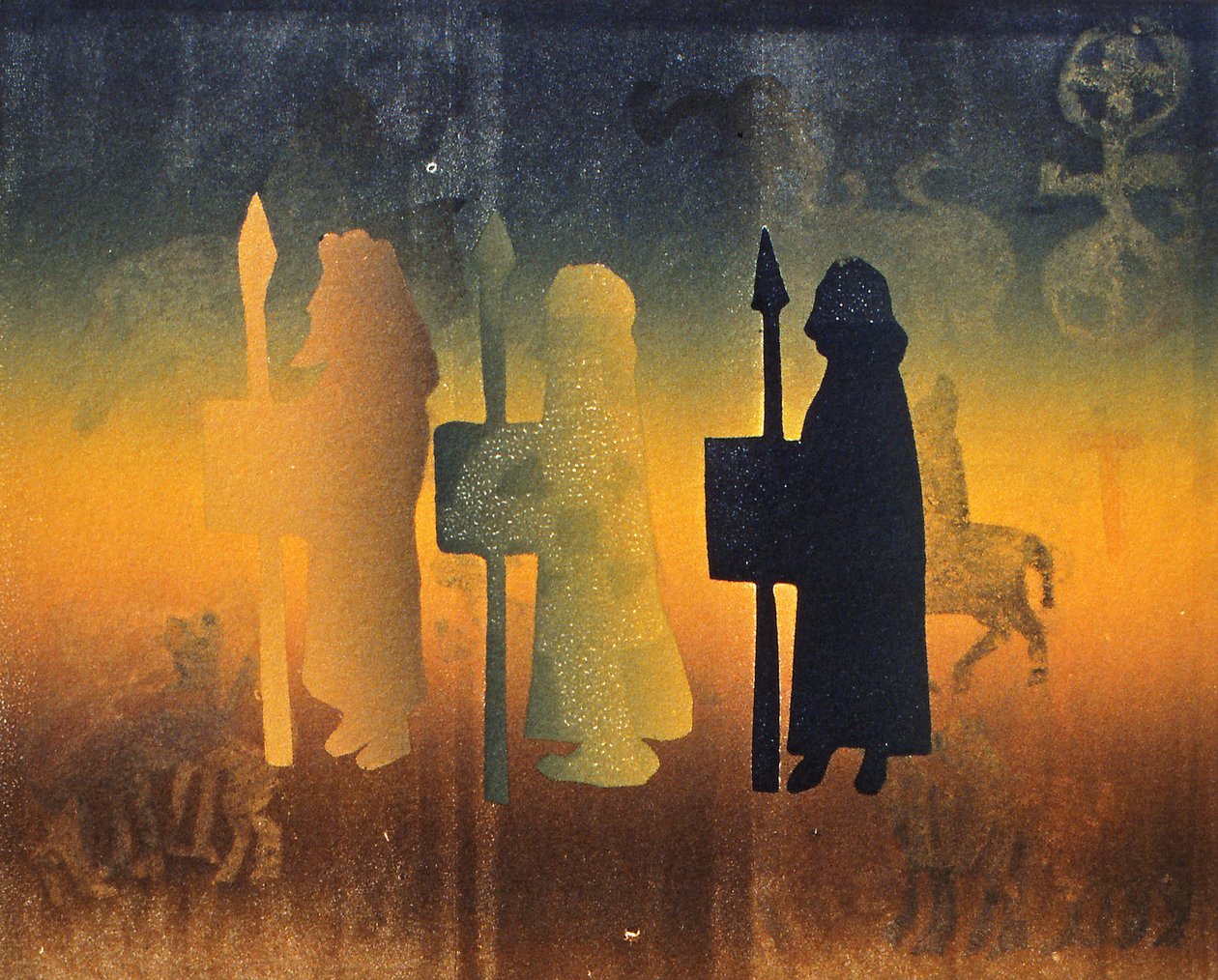 Terra Santa, 2000 (monoprint) de Gloria Wallington