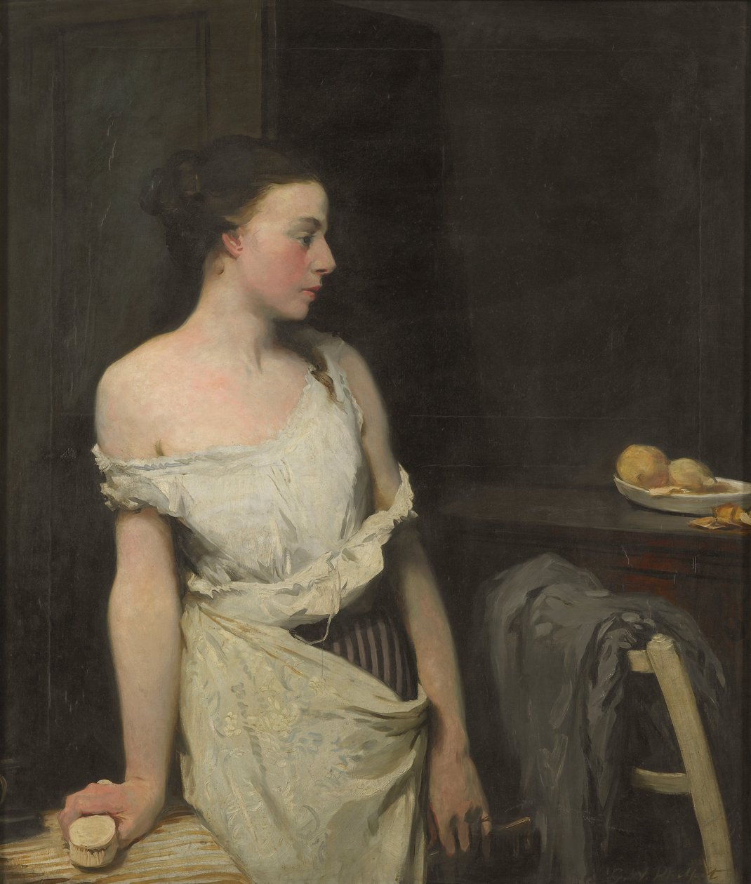 Menina em seu banheiro de Glyn Warren Philpot