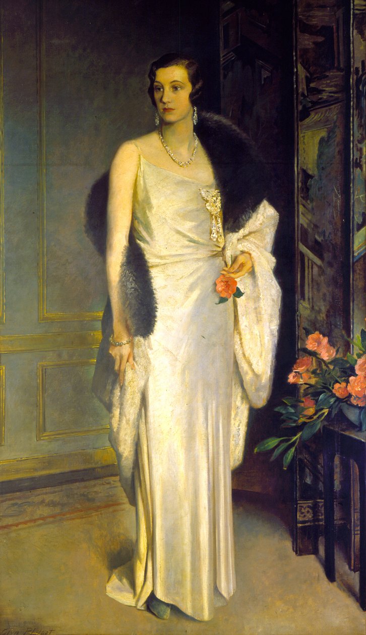 Retrato de Loelia, Duquesa de Westminster, agora Lady Lindsay de Glyn Warren Philpot
