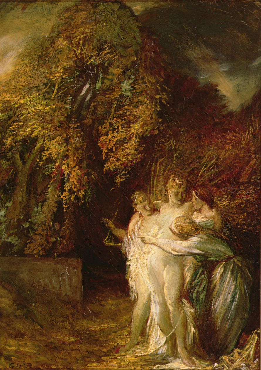 Diana e Acteon (óleo sobre tela) de Glyn Warren Philpot