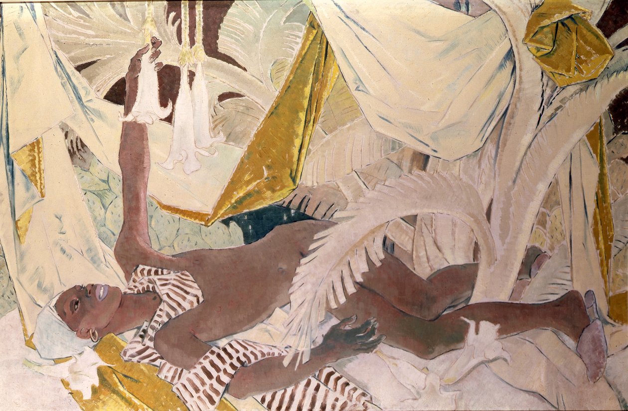 Henry Thomas, servo jamaicano de Philpots, reclinando de Glyn Warren Philpot