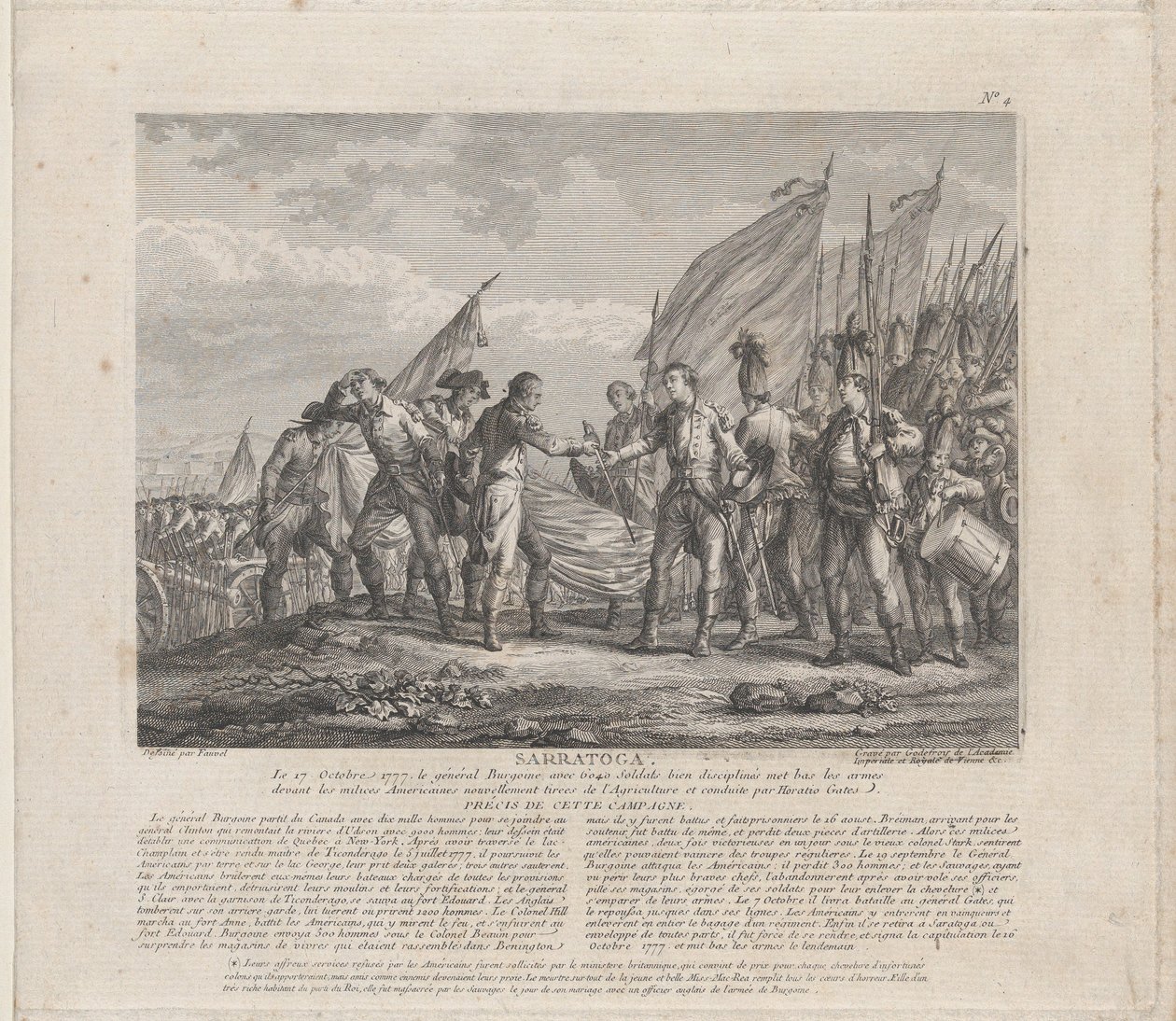 Sarratoga [sic] 17 de outubro de 1777, ca. 1777. de Godefroy