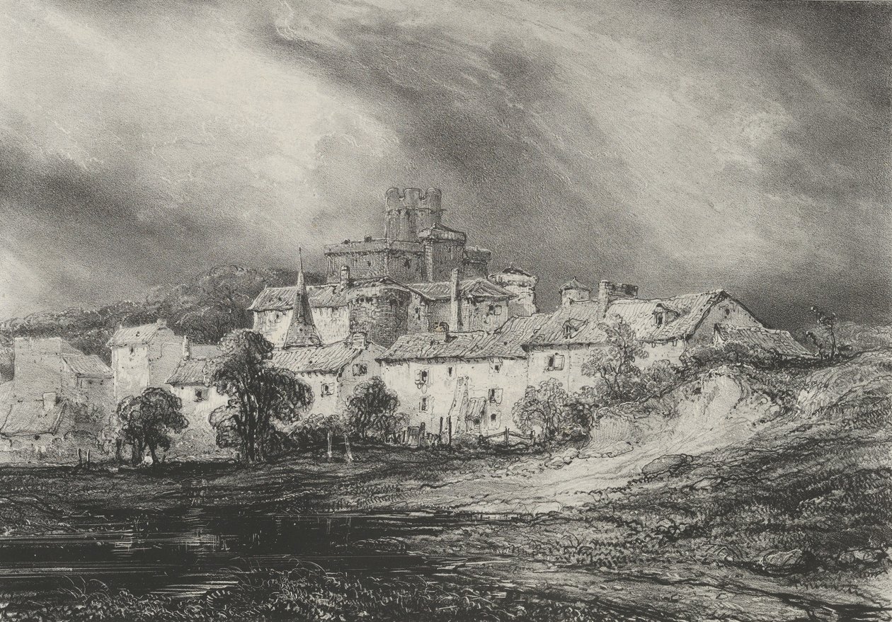 Castelo de Pont-Gibaud, 1830. de Godefroy Engelmann