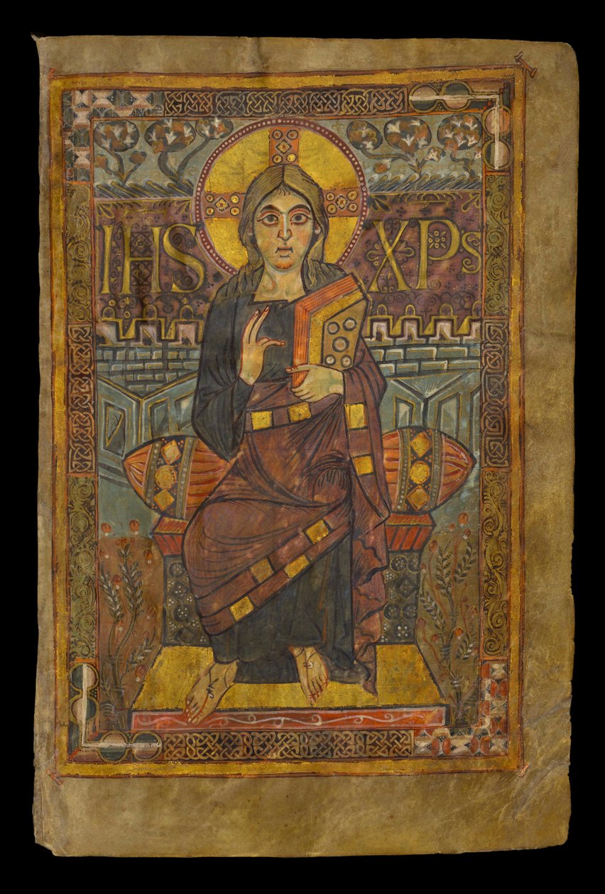 Cristo em Majestade, da Evangéliaire dit de Charlemagne de Godescalc