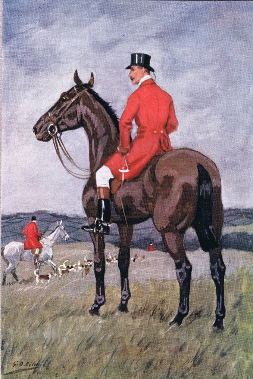 Por inundação e campo: E um que montou em um corcel marrom escuro, de Poemas de Adam Lindsay Gordon publicado por TN Foulis, 1912 de Godfrey Douglas Giles
