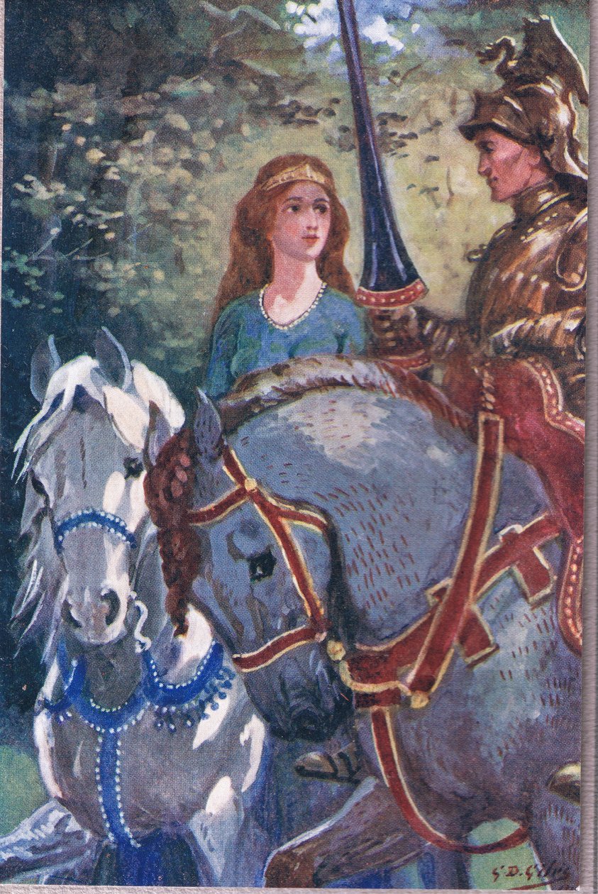 A rima da guarda alegre: Com ela através do Lyonesse eu montei, de poemas de Adam Lindsay Gordon publicado por TN Foulis, 1912 de Godfrey Douglas Giles
