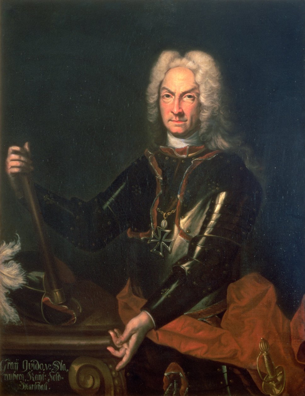 01148 Marechal de Campo Conde Guidobald von Starhemberg (1654-1737), comandante militar austríaco na Espanha durante a Guerra da Sucessão Espanhola de Godfrey Kneller