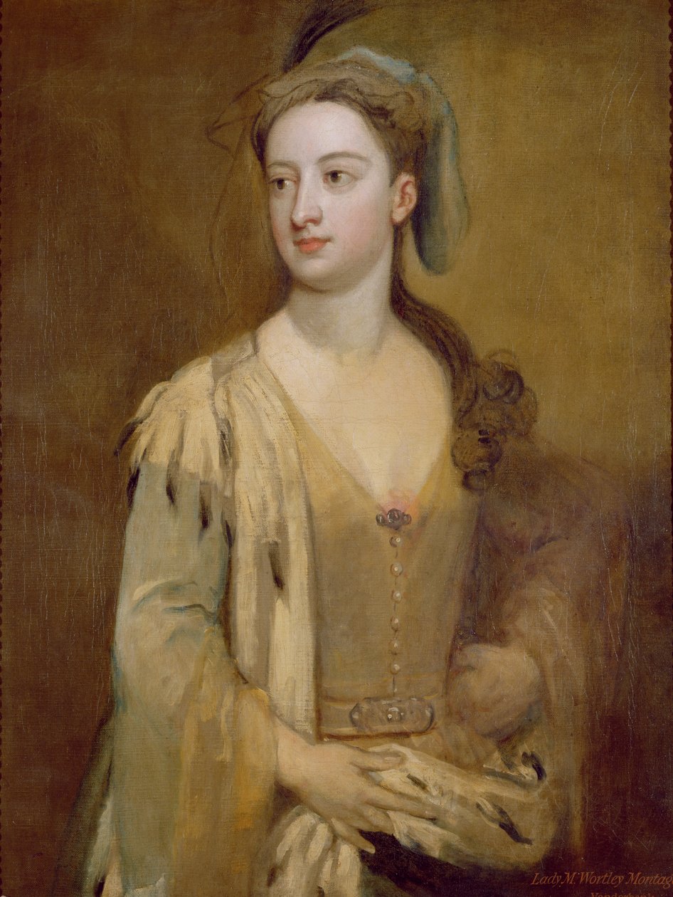 Uma mulher, chamada Lady Mary Wortley Montagu, c.1715-20 de Godfrey Kneller