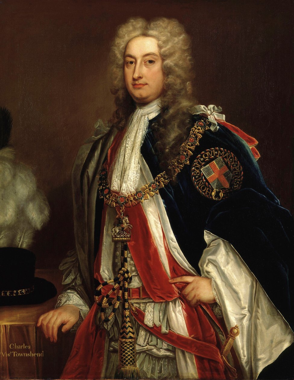 Charles, 2º Visconde Townshend, c.1715-20 de Godfrey Kneller