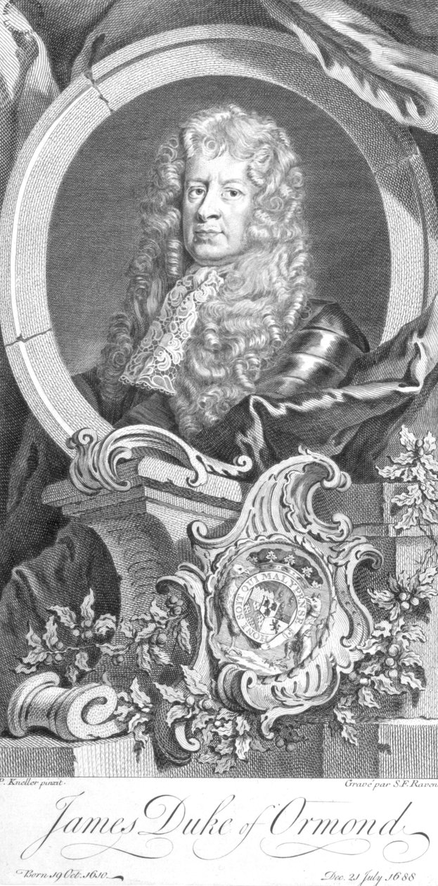 James Butler, 1º Duque de Ormonde (1610-88), gravado por Simon Francois Ravenet (1706-74) de Godfrey Kneller