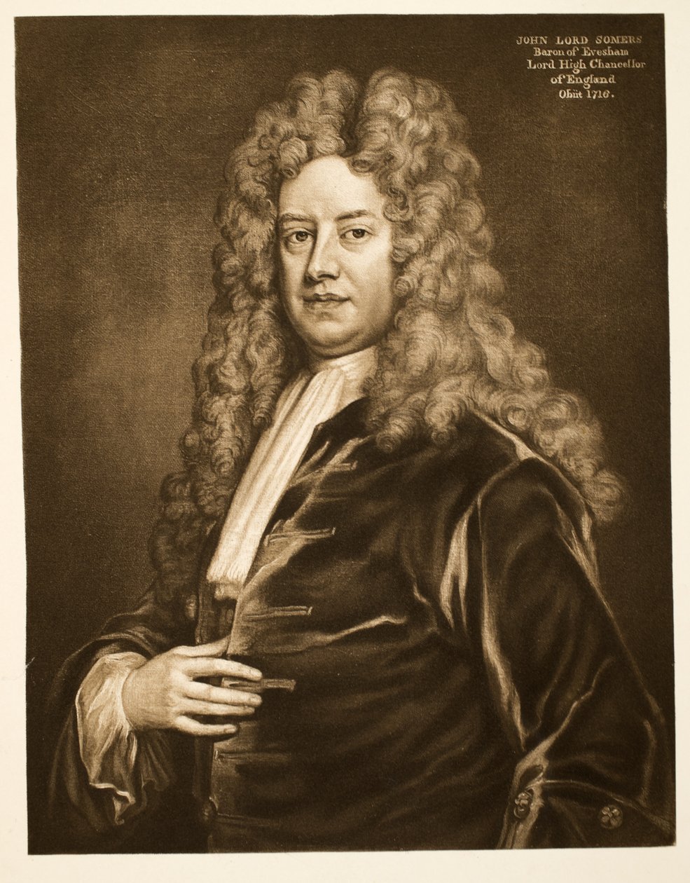 John, barão Somers, PRS pub. 1902 (collotype) de Godfrey Kneller