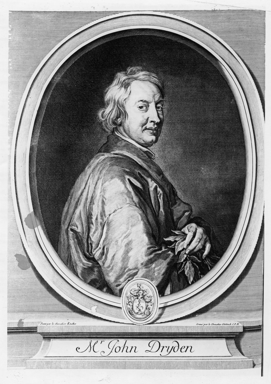 John Dryden (1631-1700) gravado por Gerard Edelinck (1640-1707) de Godfrey Kneller