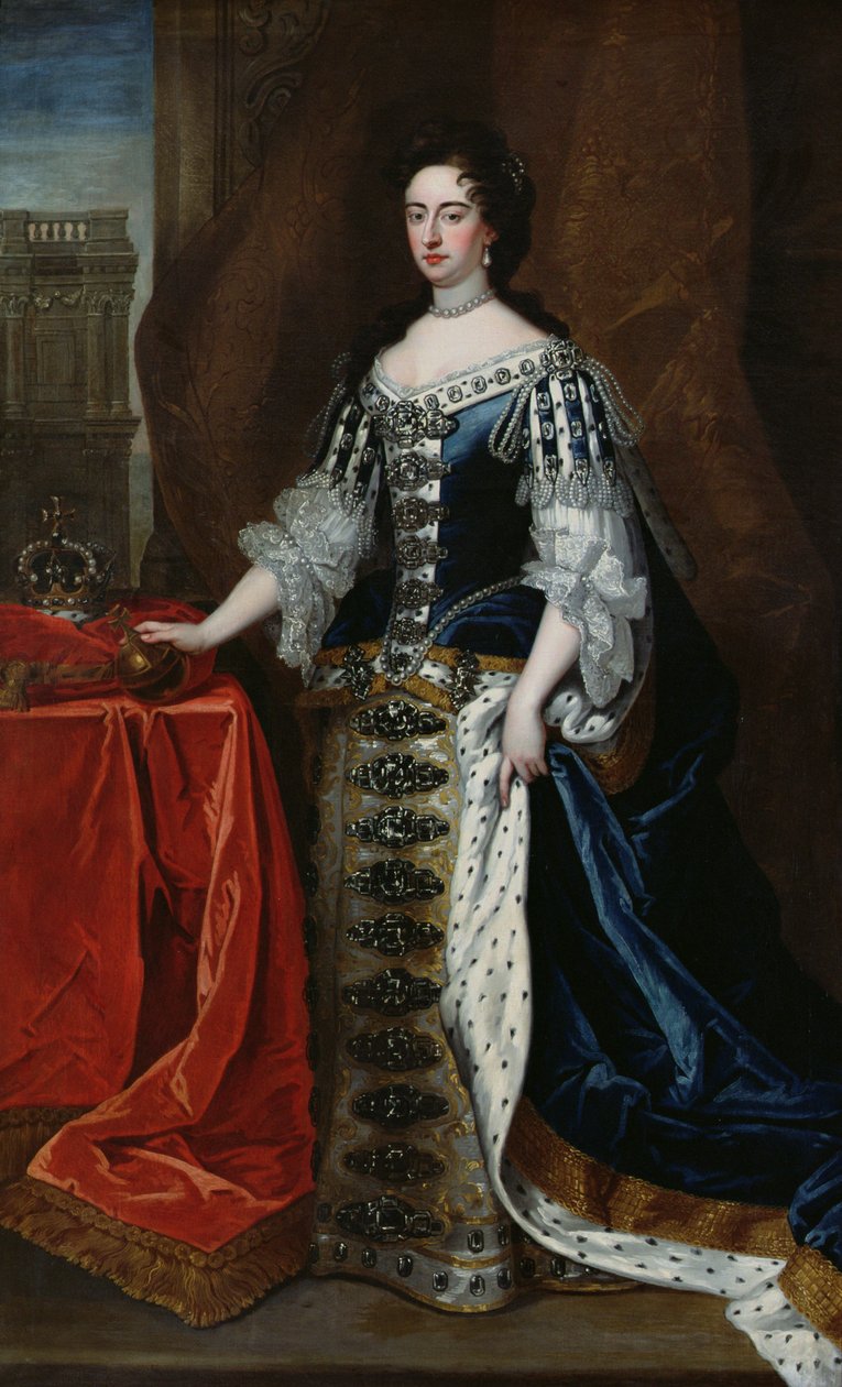 Retrato da Rainha Maria (1662-94) (ver também 194650) de Godfrey Kneller