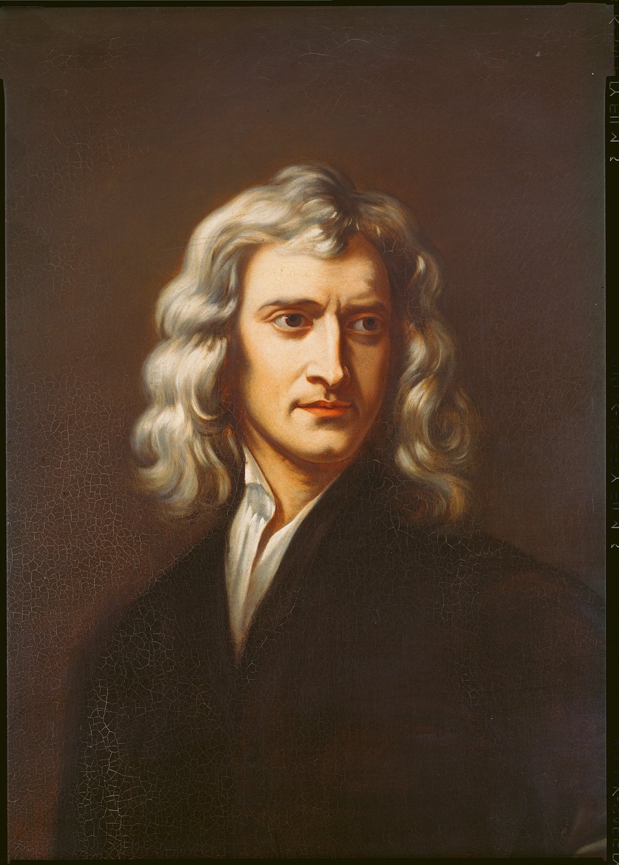Sir Isaac Newton 1642-1723 óleo sobre tela detalhe de 159042 de Godfrey Kneller