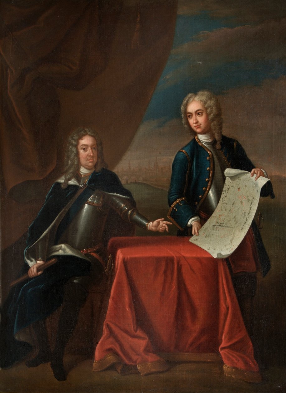 John Churchill e John Armstrong (óleo sobre tela) de Godfrey (after) Kneller