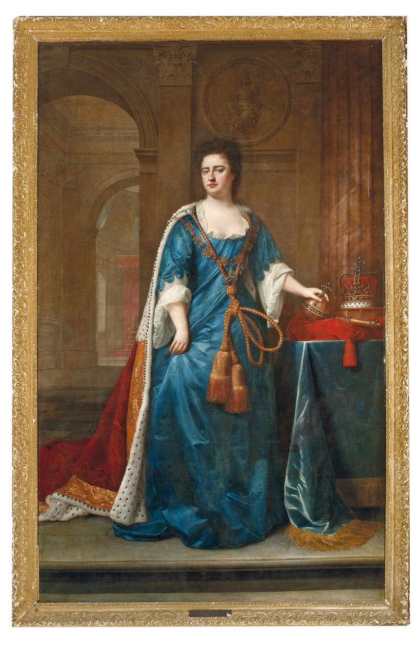 Retrato da Rainha Ana (1665-1714) de Godfrey (studio of) Kneller