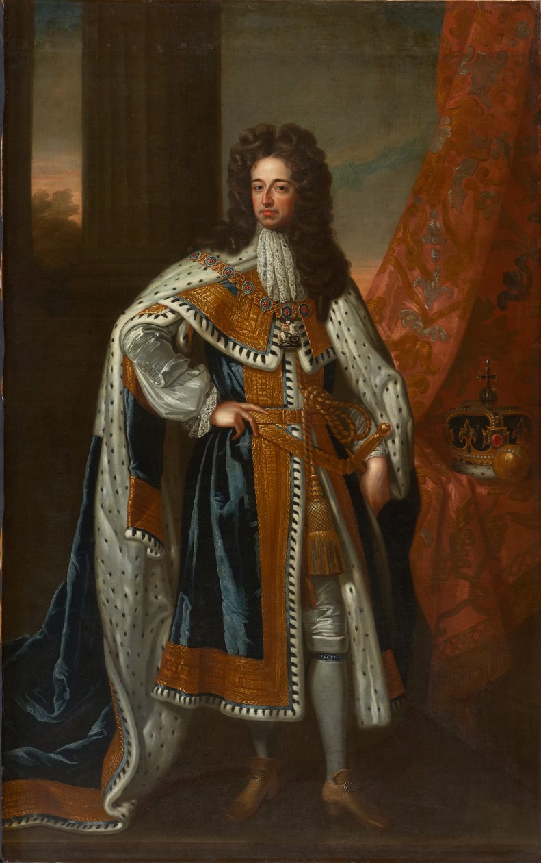 Retrato do Rei Guilherme III (óleo sobre tela) de Godfrey (studio of) Kneller