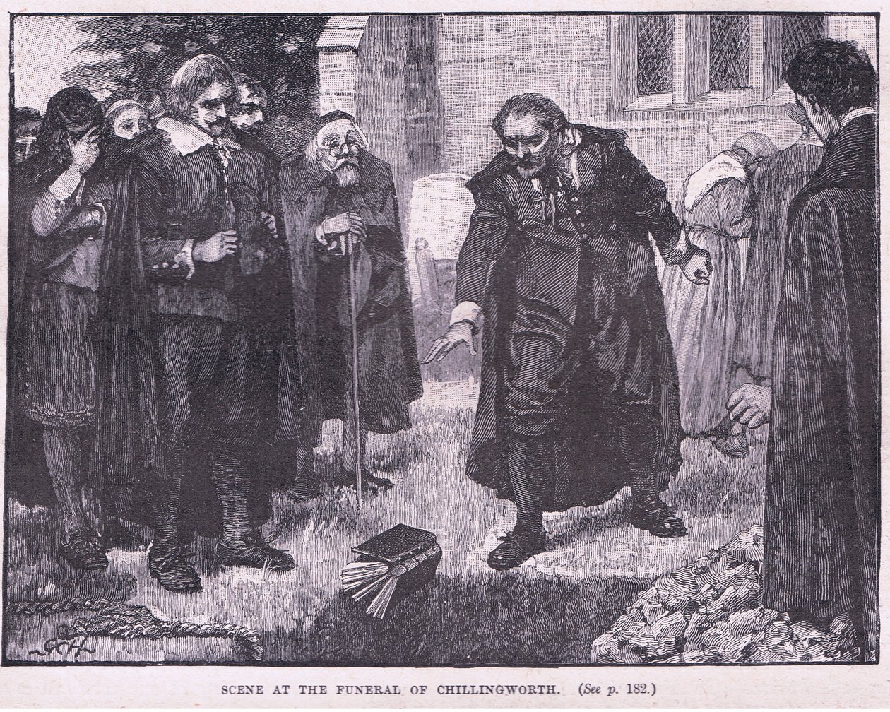 Cena no funeral de Chillingworth em 1644 dC de Godfrey C. Hindley