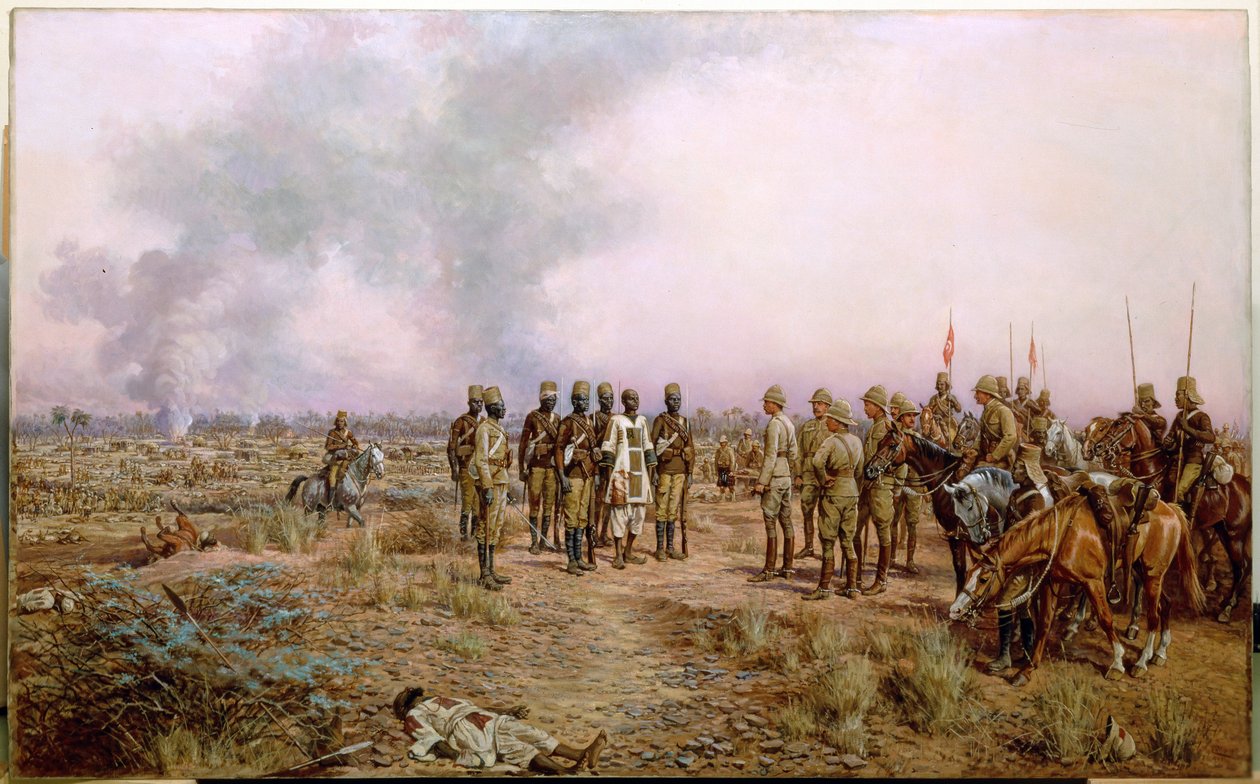 Após a Batalha de Atbara, 8 de Abril de 1898 (óleo sobre tela) de Godfrey Douglas Giles