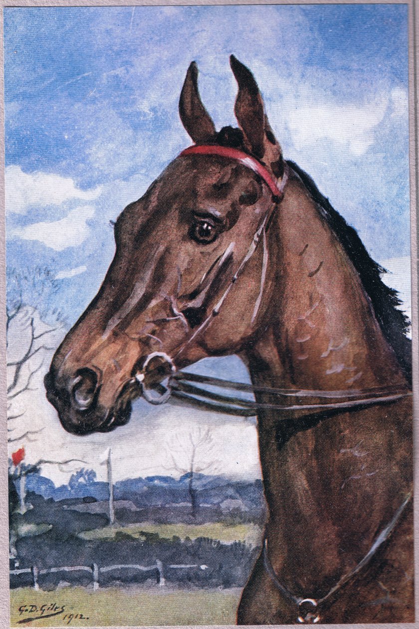 Como nós vencemos o favorito, de poemas de Adam Lindsay Gordon publicado por TN Foulis, 1912 de Godfrey Douglas Giles