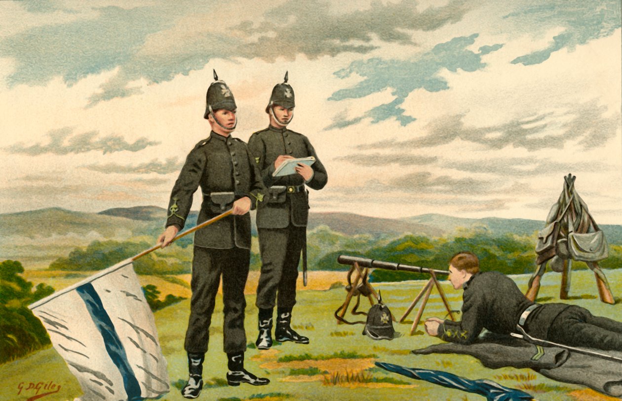 Os primeiros rifles Middlesex Victoria - Voluntários, 1890. de Godfrey Douglas Giles