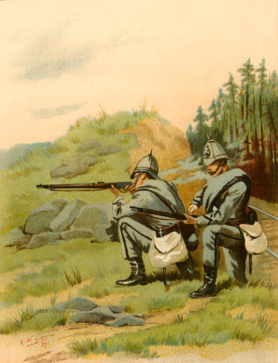Os 20os artistas de Middlesex - voluntários, 1890. de Godfrey Douglas Giles