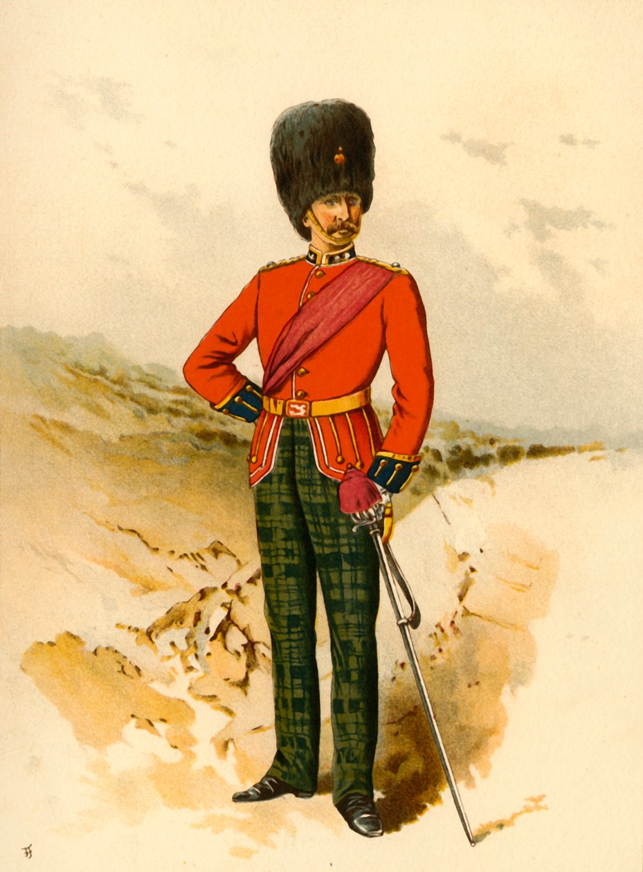 Dia 21 - Fusiliers escoceses reais, 1890. de Godfrey Douglas Giles
