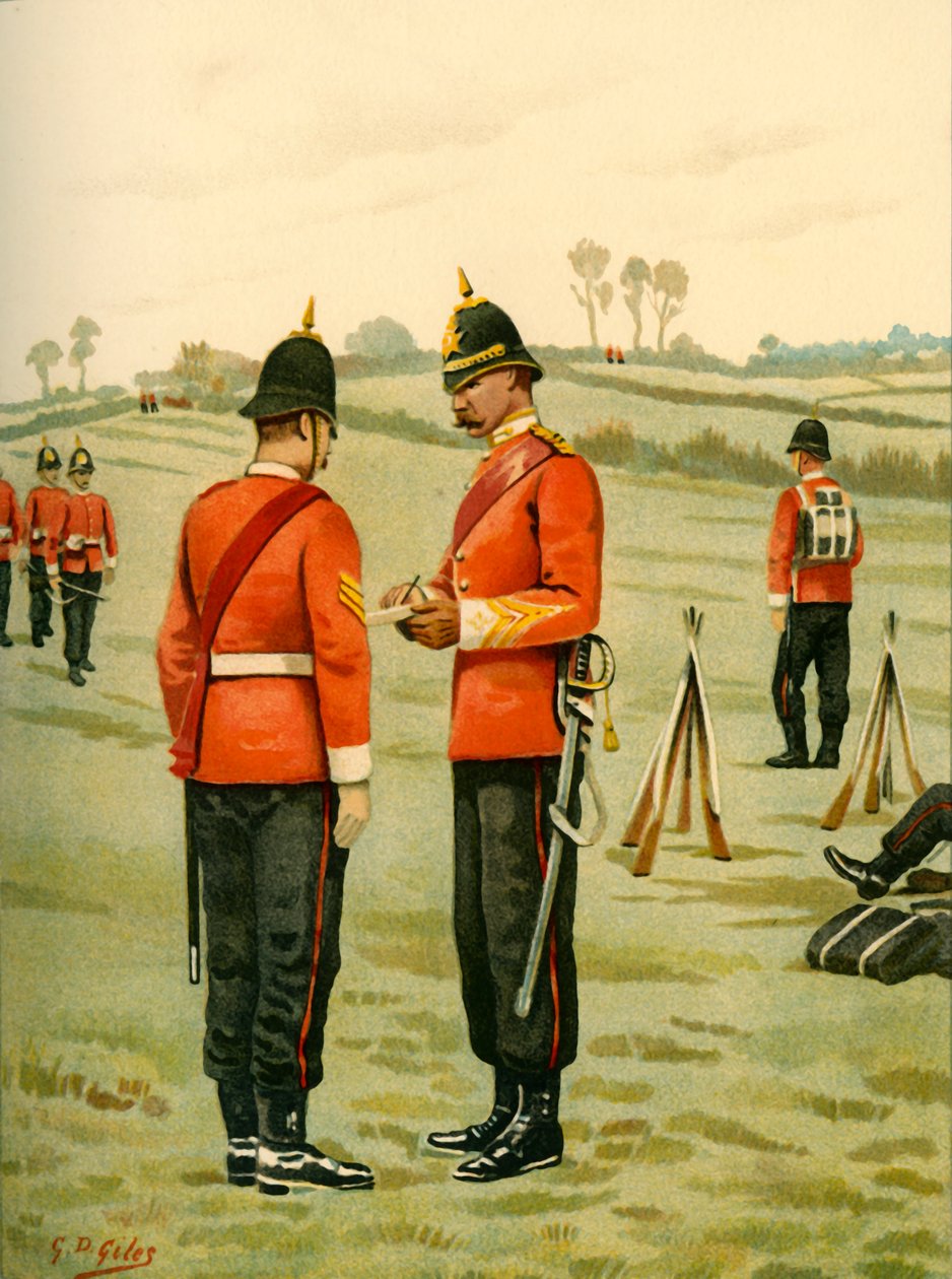 A 43rd - infantaria leve de Oxfordshire, 1890. de Godfrey Douglas Giles