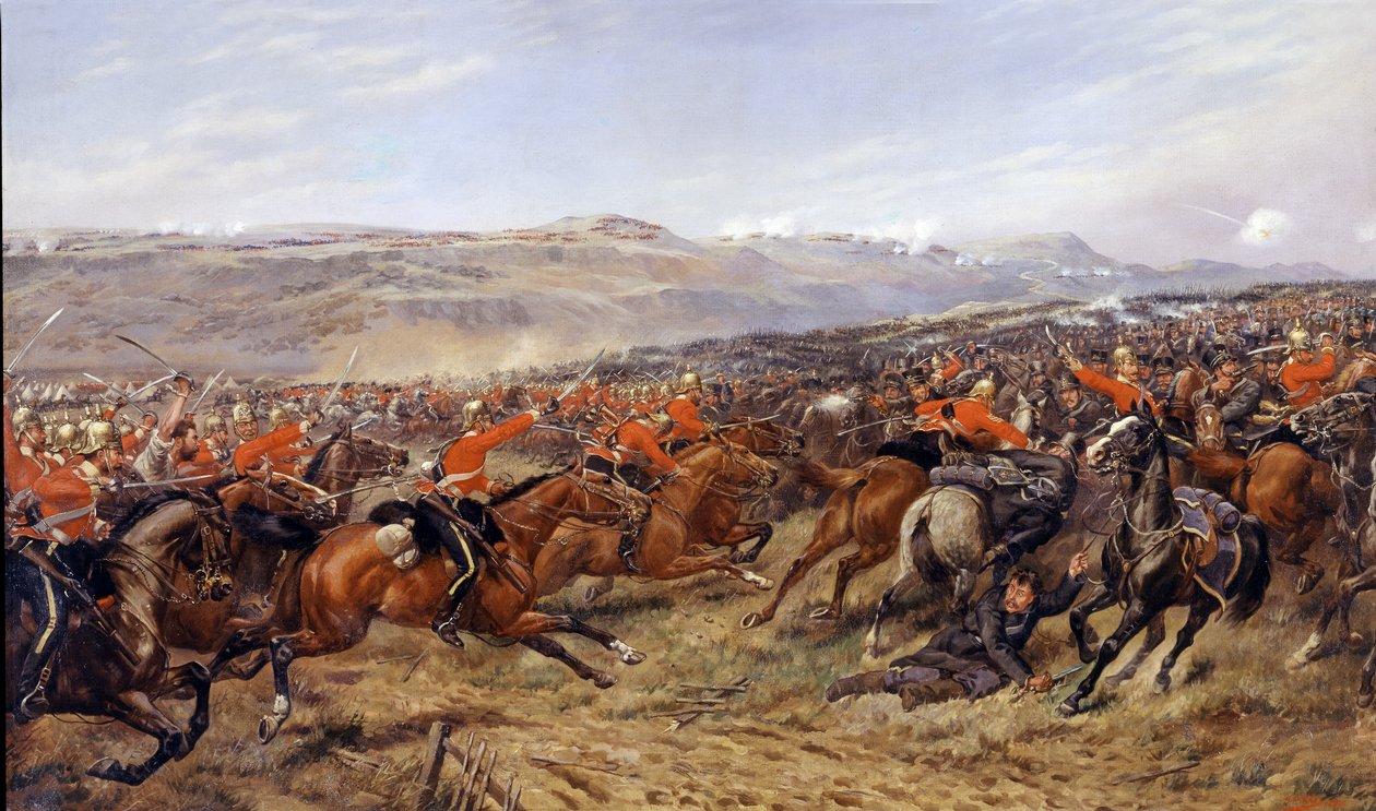 A acusação da brigada pesada na batalha de Balaclava, 25 de outubro de 1854, 1897 de Godfrey Douglas Giles
