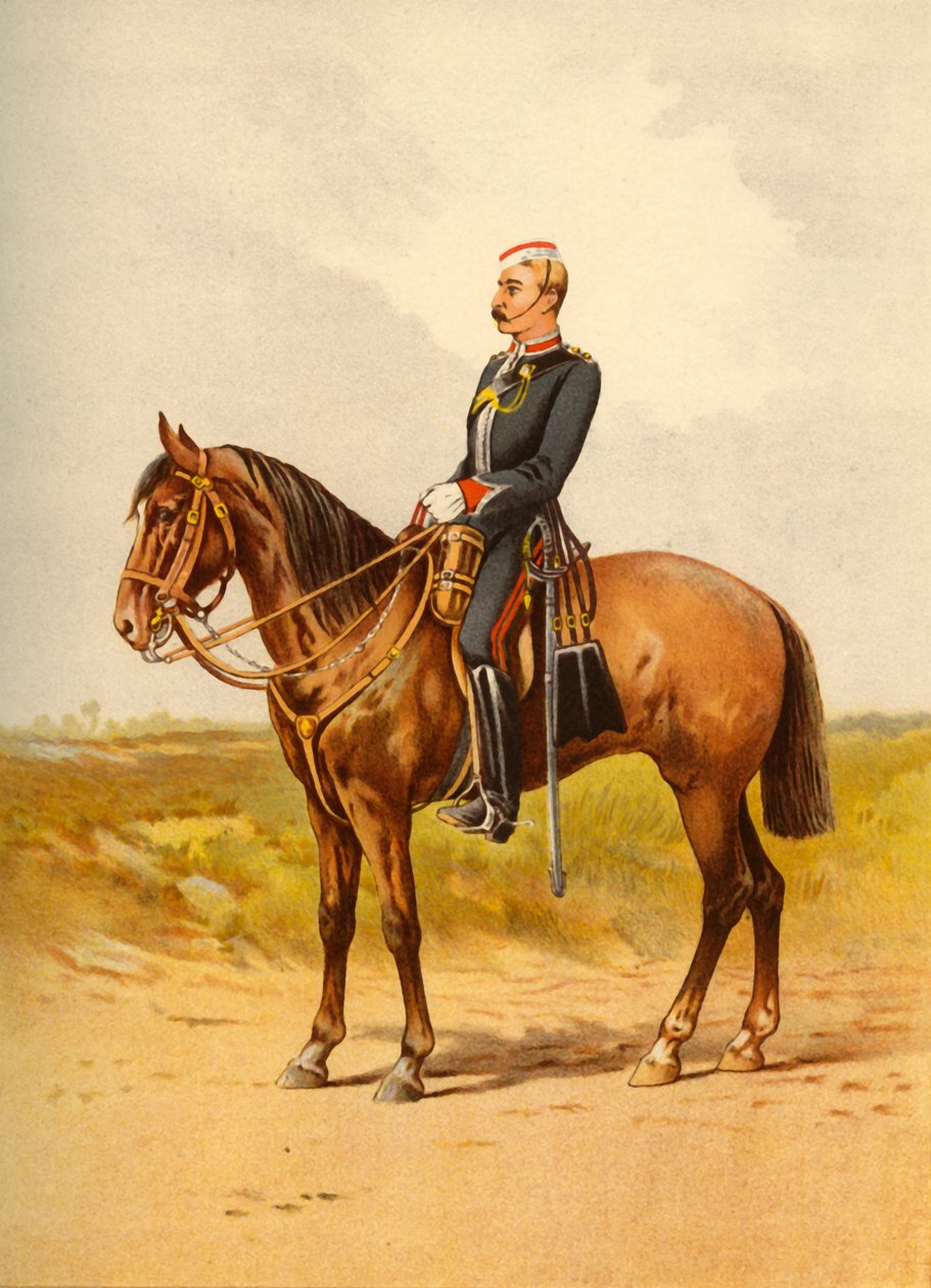 O Queens possui o Regimento Real - Staffordshire Yeomanry, 1890. de Godfrey Douglas Giles
