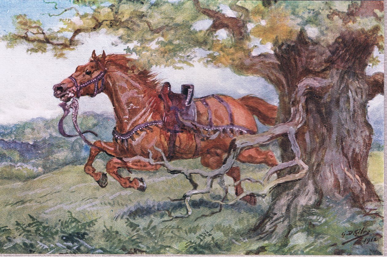 Unshriven: Sela vazia nas costas, de Poems of Adam Lindsay Gordon publicado por TN Foulis, 1912 de Godfrey Douglas Giles