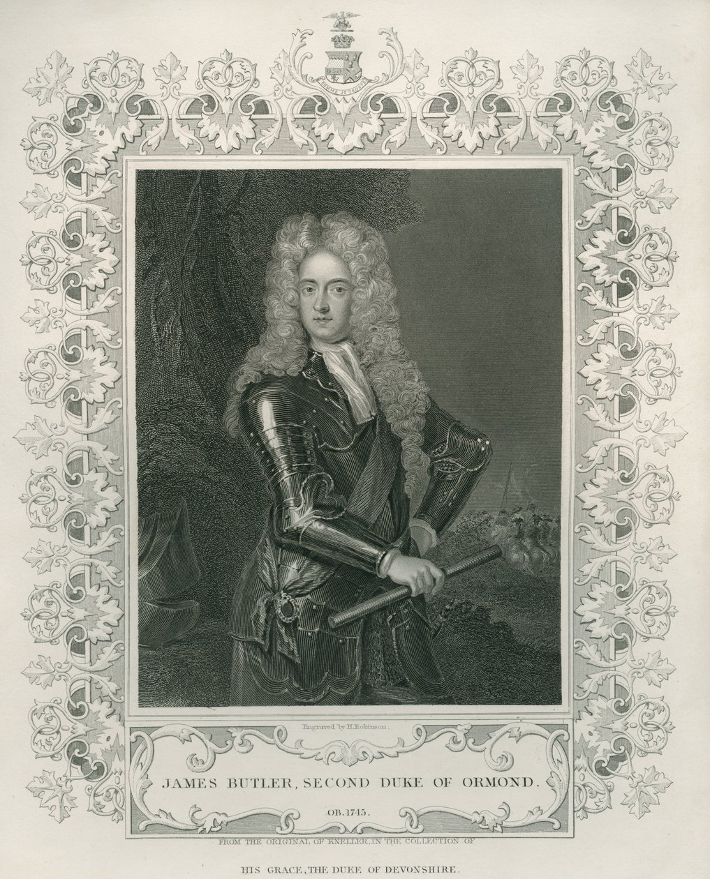James Butler, 2º Duque de Ormond, gravado por Henry Robinson de Godfrey Kneller